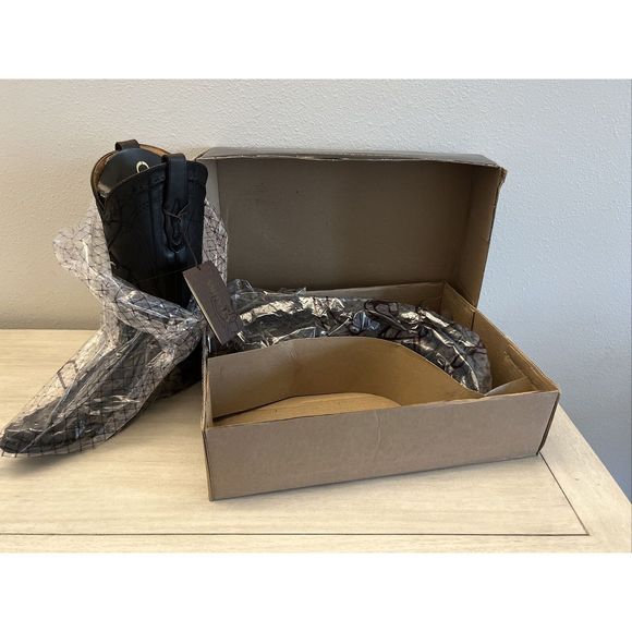 Cuadra Men Sz 9 Black Ostrich Traditional Cowboy Western Boot made by Cuadra - Picture 10 of 15